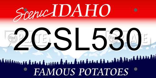 2CSL530 Idaho License Plate