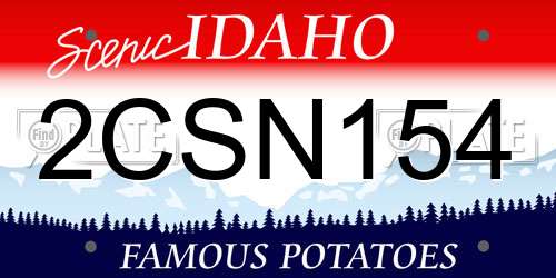 2CSN154 Idaho License Plate