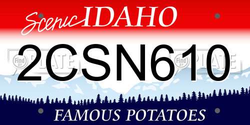 2CSN610 Idaho License Plate