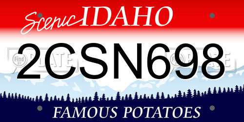 2CSN698 Idaho License Plate