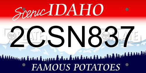 2CSN837 Idaho License Plate