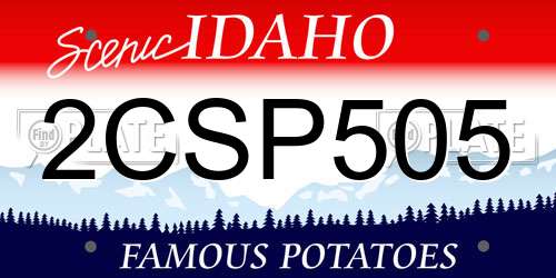 2CSP505 Idaho License Plate