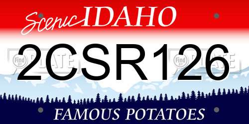 2CSR126 Idaho License Plate