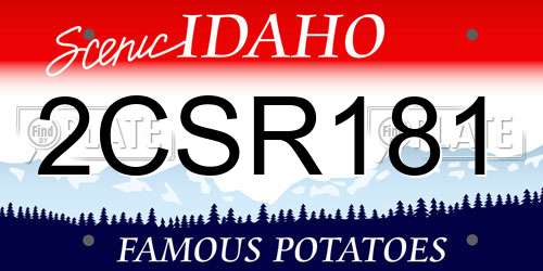 2CSR181 Idaho License Plate