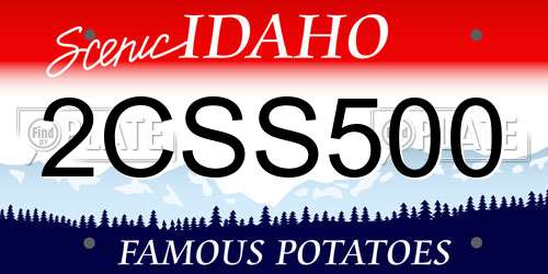 2CSS500 Idaho License Plate