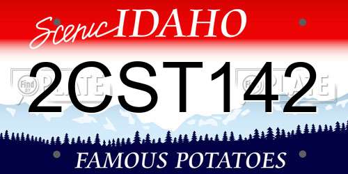 2CST142 Idaho License Plate