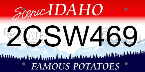 2CSW469 Idaho License Plate