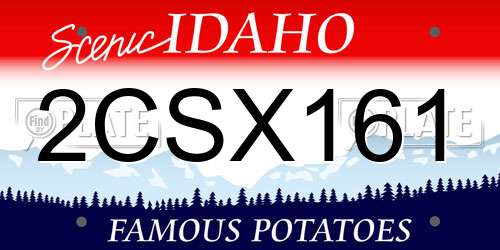 2CSX161 Idaho License Plate