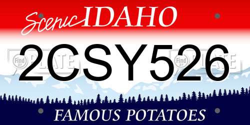 2CSY526 Idaho License Plate