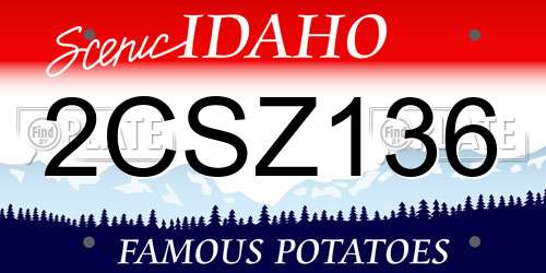 2CSZ136 Idaho License Plate