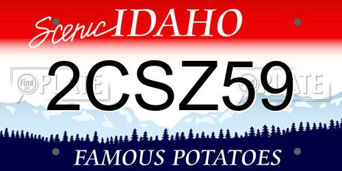2CSZ59 Idaho License Plate