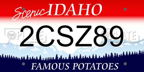 2CSZ89 Idaho License Plate