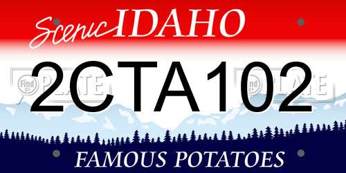 2CTA102 Idaho License Plate