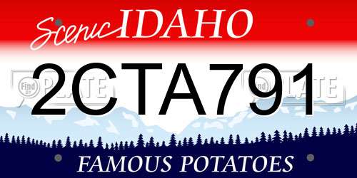 2CTA791 Idaho License Plate