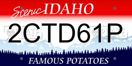 2CTD61P Idaho License Plate