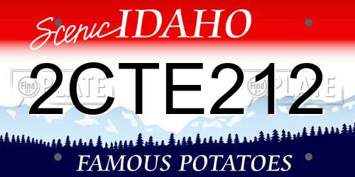 2CTE212 Idaho License Plate
