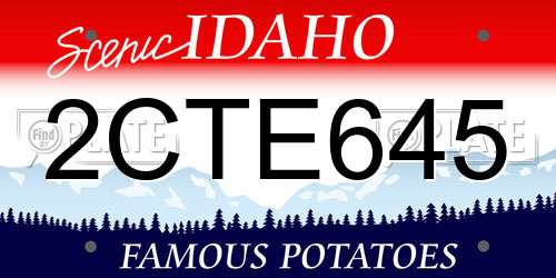 2CTE645 Idaho License Plate