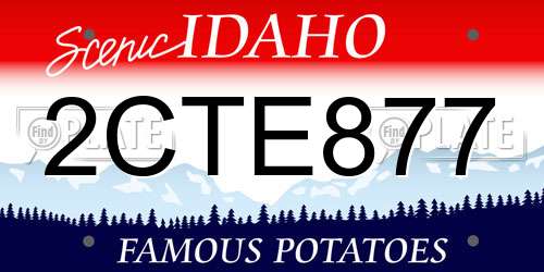 2CTE877 Idaho License Plate