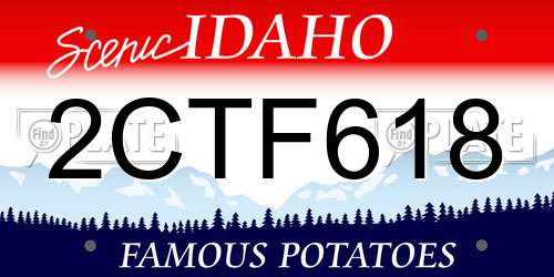 2CTF618 Idaho License Plate