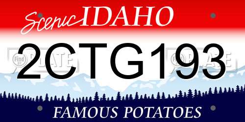 2CTG193 Idaho License Plate