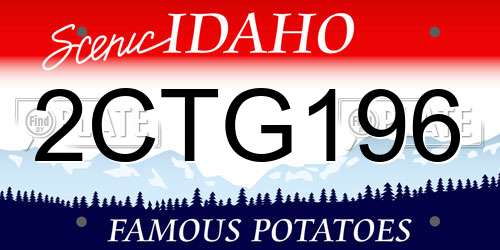 2CTG196 Idaho License Plate