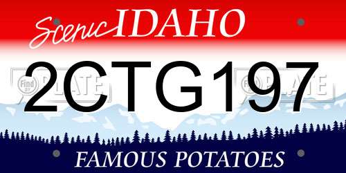 2CTG197 Idaho License Plate