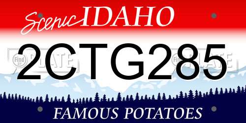 2CTG285 Idaho License Plate