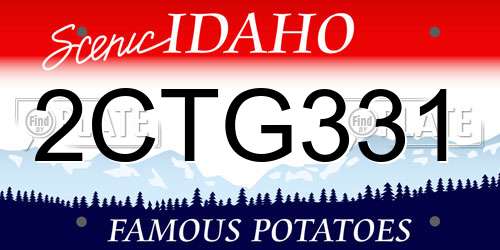 2CTG331 Idaho License Plate