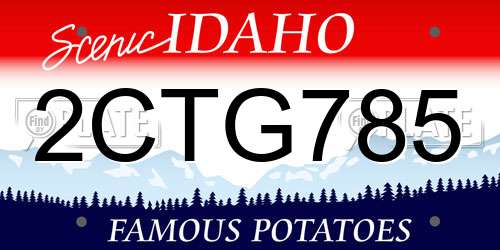 2CTG785 Idaho License Plate