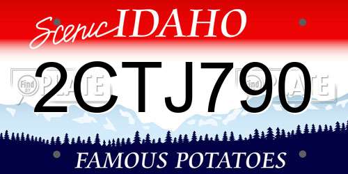 2CTJ790 Idaho License Plate