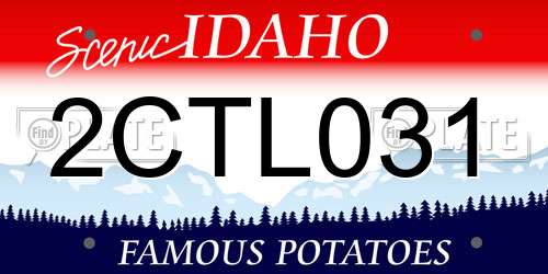 2CTL031 Idaho License Plate