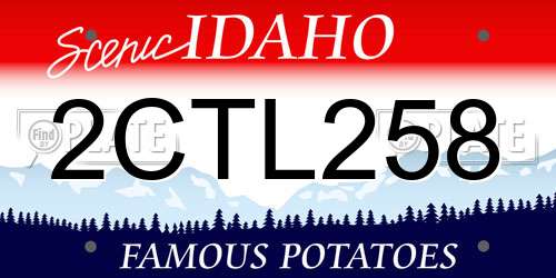 2CTL258 Idaho License Plate