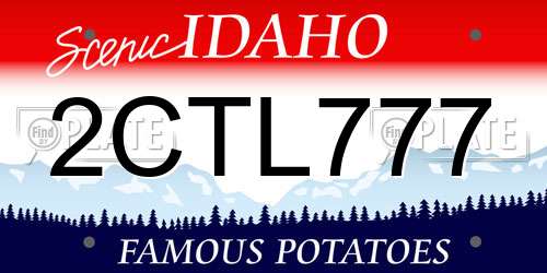 2CTL777 Idaho License Plate