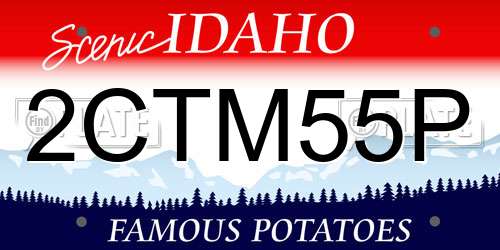 2CTM55P Idaho License Plate