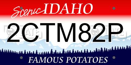 2CTM82P Idaho License Plate