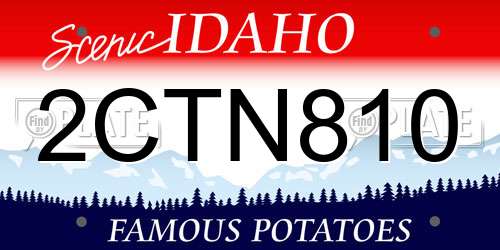 2CTN810 Idaho License Plate