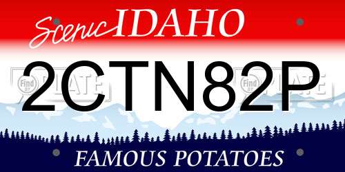 2CTN82P Idaho License Plate