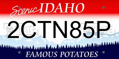 2CTN85P Idaho License Plate