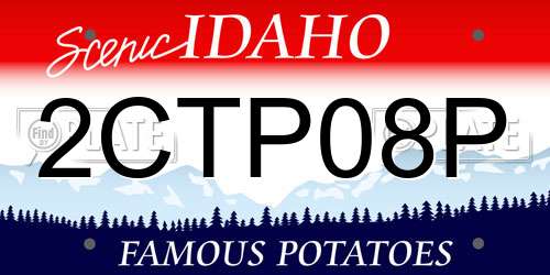 2CTP08P Idaho License Plate