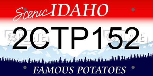 2CTP152 Idaho License Plate