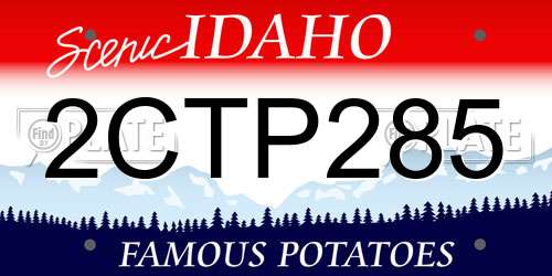 2CTP285 Idaho License Plate