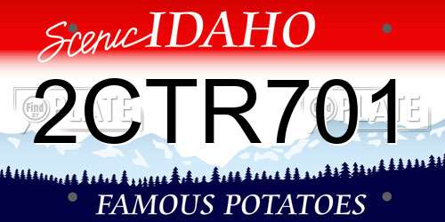 2CTR701 Idaho License Plate