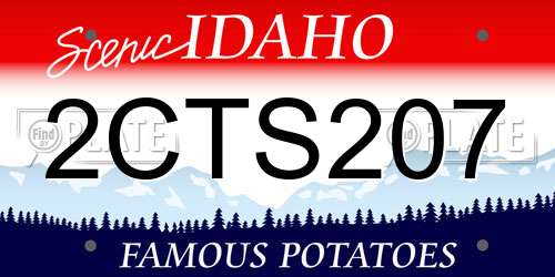 2CTS207 Idaho License Plate