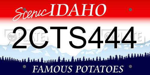 2CTS444 Idaho License Plate