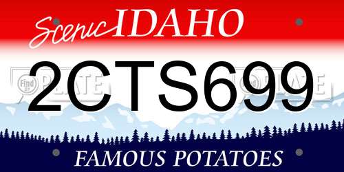 2CTS699 Idaho License Plate