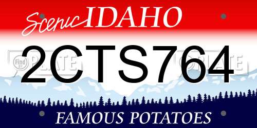 2CTS764 Idaho License Plate