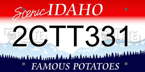 2CTT331 Idaho License Plate