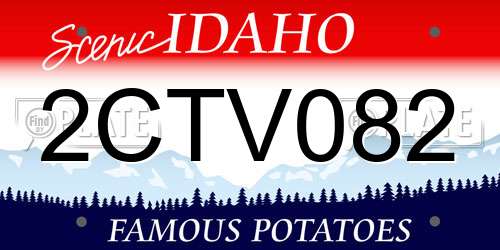 2CTV082 Idaho License Plate