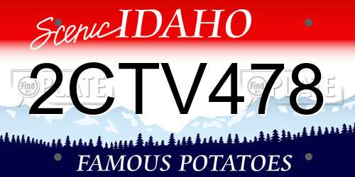2CTV478 Idaho License Plate