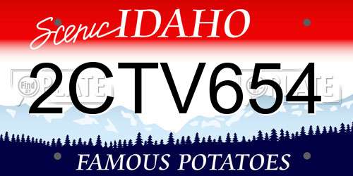 2CTV654 Idaho License Plate